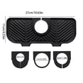 thumbnail image 2 of Adjustable Bathroom Sink Faucet Drip Catcher Tray Splash Guard Mat with Drainage Spout and 3 Hole Inserts for Kitchen Counter Organization, 2 of 5