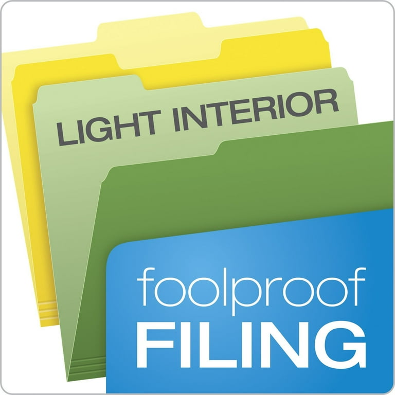 Pendaflex Colorful Two-Tone File Folders, Letter Size