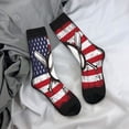 thumbnail image 5 of Yiaed Vintage Baseball American Flag Print Great elasticity Crew Socks Sports socks for Men and Women, 5 of 6