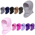 thumbnail image 4 of Graflsoa Double-Layer Fleece Balaclava for Girls - Light Purple, Soft & Windproof, Adjustable Fit for Outdoor Sports, 4 of 6