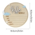 thumbnail image 6 of Dserhfy Baby Announcement Sign Hello World Newborn Sign Wooden Birth Announcement Sign Keepsake Baby Shower Gift for Nursery Decor Photo Prop, 6 of 8