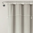 thumbnail image 5 of Lush Decor Ombre Embroidery Tassel Cotton Shower Curtain Gray Single 72X72, 5 of 9