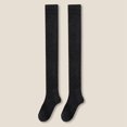thumbnail image 2 of Likimi Fuzzy Fleece Socks For Women Solid Color Over The Knee Winter Warm Soft Casual Sleep Socks Size One Size, 2 of 3