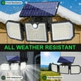 Solar Lights Outdoor, Motion Sensor Lights 3 Adjustable Head Security