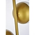thumbnail image 4 of Eclipse 3 Lights Brass Floor Lamp With Frosted White Glass, 4 of 5