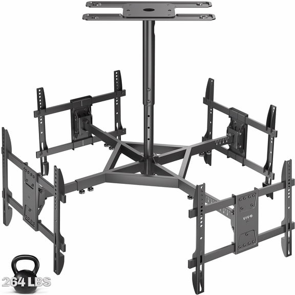 VIVO Hanging Quad-TV Ceiling Mount for 32” to 50” Screens, 2.5ft Pole