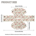 thumbnail image 7 of COEQINE PU Leather Tissue Box Cover Snap Closure Square Table Dryer Sheet Dispenser Universal Size for Vanity Countertop Nightstand Dining Table, Pink Rose Floral, 7 of 7