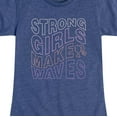 thumbnail image 3 of Barbie - Strong Girls Make Waves - Toddler And Youth Girls Short Sleeve Graphic T-Shirt, 3 of 5