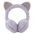 thumbnail image 1 of Orejeras con purpurina y lentejuelas, calentador de orejas en forma de oreja de gato, cubierta para gatito, disfraz de fantasía, diadema, 1 of 6