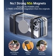 thumbnail image 3 of Glossy Titanium for iPhone 15 Pro Max Case with Full Camera Protection [Perfect Match for MagSafe] [No.1 Strong N56 Magnets] for Magsafe Slim Women Girls Men Phone Case (6.7")-Black, 3 of 14