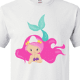 thumbnail image 4 of Inktastic Cute Mermaid, Pink Hair, Green Tail T-Shirt, 4 of 5