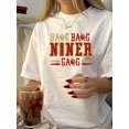 thumbnail image 1 of Vintage-Inspired Geometric Print T-Shirt for Women - Casual Crew Neck, Short Sleeve Top, Breathable Polyester, Machine Washable, 1 of 6
