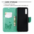 thumbnail image 6 of Allytech Galaxy A50 Case, Slim Fit PU Leather Folio Butterfly Embossed Shockproof Wrist Hand Strap Flip Cards Holder Wallet Case TPU Back Cover for Samsung Galaxy A50, Green, 6 of 8