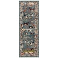 thumbnail image 2 of Rugs.com Rabia Collection Rug – 2' 7 x 7' Runner Blue Low Rug Perfect For Hallways, Entryways, 2 of 9