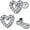 Love Heart, variant on 2Pcs 14G Cubic Zirconia Dermal Anchor Tops and Base Surgical Steel Dainty Crystal Microdermals Body Piercings Studs Punk Personalized Jewelry Gifts for Women Hypoallergenic