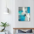 thumbnail image 3 of Abstract Wall Art for Living Room Wall Decor Blue Teal Modern Paintings Canvas Prints Framed Living Room Ready To Hang for Bathroom Bedroom Kitchen Office Boho Grey White Teal Artwork, 3 of 4