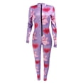 thumbnail image 4 of Kiplyki Fall Ladies Pants Women's Valentine's Day Printing Jumpsuit, 4 of 5