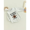 Newborn Baby Girl Boy Football Sweatshirt Romper Funny Letter Long