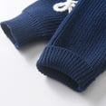 thumbnail image 5 of SonxaHe Infant Girl' Sweaters Hand Embroidered Bow Cable Knit Top Kids Pullover Comfy Warm Loose Winter Sweaters Blue,Sized 9-12 M, 5 of 6