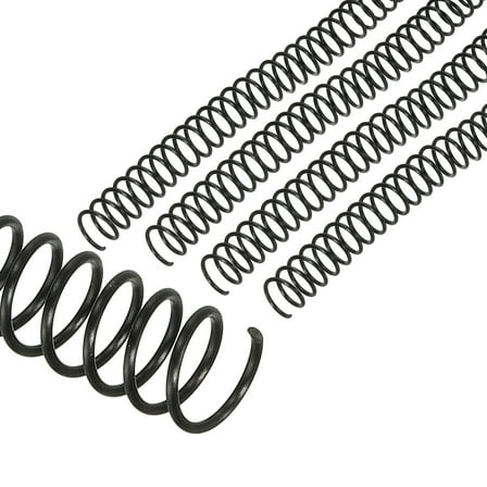Uxcell 16mm(5/8") Plastic Spiral Binding Coils, 20 Pcs Binding Spirals 140 Sheet Capacity 3:1 Pitch Binding Spirals for Binding Paper Sheets, Black