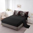 thumbnail image 5 of Homewish Gothic Skull 7-Piece Twin Bedding Sets For Female Men Adults,Red Rose Bedding Comforter Set,Chic Flowers Breathable Sheet Sets,Exotic Style Bedroom Decor,Reversible, 5 of 8
