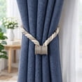 thumbnail image 2 of Evideco French Home Goods Savoia Braided Beige Curtain Tiebacks 2 Count, 2 of 7