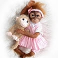 thumbnail image 1 of Orangután bebé bebé ZIYIUI Reborn Doll con forma de mono realista, 52 cm, 1 of 7