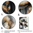 thumbnail image 3 of Designart Grey Gold Flower Bouquet VI Canvas Wall Art, 3 of 5