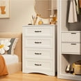 thumbnail image 6 of Aiho 4-Drawer Dresser for Bedroom, Wood Cabinet - White, 6 of 11