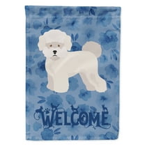 Carolines Treasures CK5970GF Bichon Fris? 2 Welcome Flag Garden Size Small multicolor