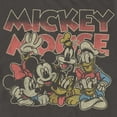 thumbnail image 2 of Men's Mickey & Friends Distressed Group Portrait Graphic Tee Charcoal 3X Large, 2 of 5