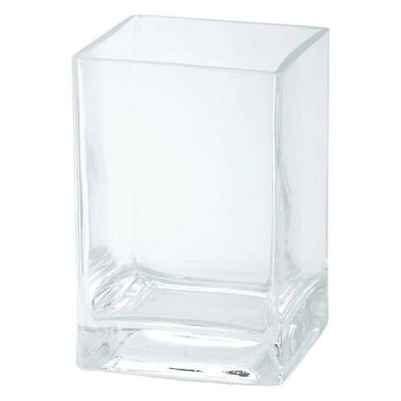 CC Home Furnishings 6" Transparent Clear Glass Pillar Candle Holder