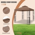 thumbnail image 5 of INTER HUT 8x8 Metal Patio Gazebo, Outdoor Gazebo Canopy Tent for Backyard, 5 of 9