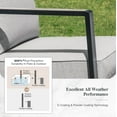 thumbnail image 6 of Sophia&William 5 Seat Outdoor Patio Furniture Set Modern Metal Cushioned Conversation Set with Wider Chairs & Color-blocking Coffee Table, Gray, 6 of 11