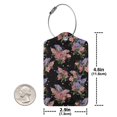 thumbnail image 2 of Rocae Bouquet for Leather Luggage Baggage Tags ID Label Privacy Cover ID Label with Stainless Steel Loop and Address Card, 2 of 5