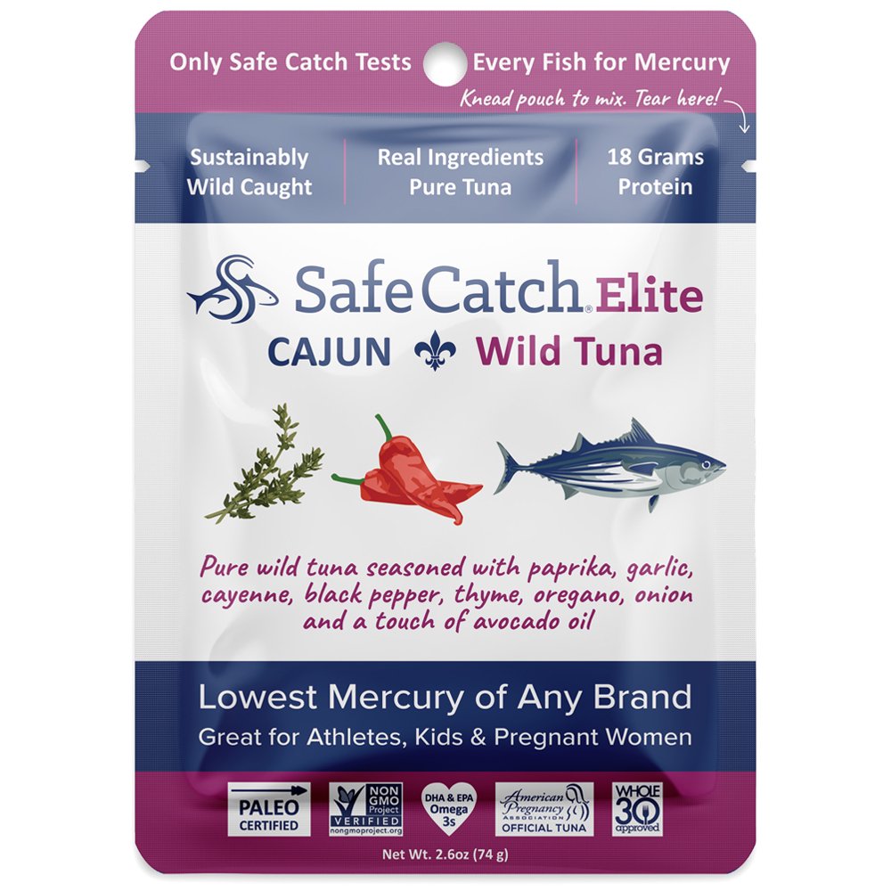 Safe Catch Seasoned Elite Wild Tuna, Cajun, 2.6 oz pouch