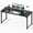 Black, variant on edx 55 inch Computer Desk Modern Writing Desk, Industrial Office Desk, Office Table for Small Spaces,Sturdy Laptop Table for Home Office, Black