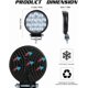thumbnail image 5 of Luces LED todoterreno redondas de 140 W, barra de luces, parachoques, faros antiniebla para camión, tractor, barco, SUV, UTE, 12/24 V, 5 of 5
