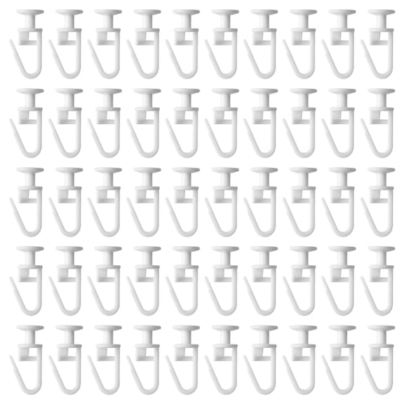 Pack Of 50 Quiet Curtain Gliders Curtain Hook Lockable For Smooth And Quiet Movement On Curtain Rails