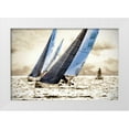 thumbnail image 3 of Alan Hausenflock 32x23 White Modern Wood Framed Wall Art Titled - Racing Waters I, 3 of 5
