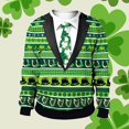 thumbnail image 2 of PMUYBHF Homme Hommes Chandails à Capuchon Chandail Homme Printemps et Automne Grande Fleur Tout Imprimé Manches Longues Col Rond Sans Capuche Floral Tendance Mode Chandail de Base Chandail Hommes Grande Taille, 2 of 7