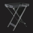 thumbnail image 5 of Acrylic Side Table Foldable Clear End Table Modern X Design 15lbs Load Capacity for Living Room Bedroom, 5 of 12