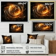 thumbnail image 4 of Designart "Glass Saturn Planet with Fiery Hues I" Astronomy & Space Framed Wall Art - Modern Orange Planets Bedroom Framed Canvas Wall Art, 4 of 6