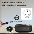 thumbnail image 3 of Protable DVD Player VCD Player FM Alarm Clock Radio Bluetooth Speaker Music Player Home CD Player UK Plug_Perfect Gift, 3 of 5