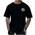 thumbnail image 1 of T-Shirts à Col Rond pour Hommes Séchage Rapide Imprimé Polyester, Coupe 3D Col Rond Haut Athlétique pour Gym, Course, Cyclisme & Décontracté, 1 of 4