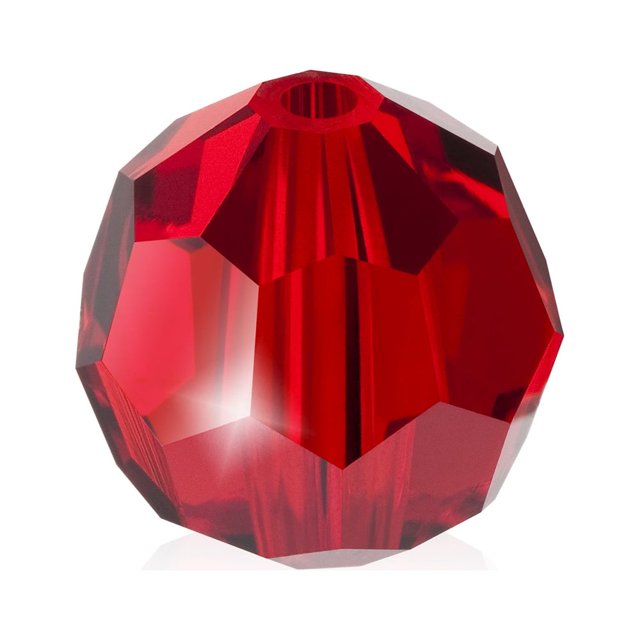CHOK 40 Pièces (4mm) Siam Perles Simples Rondes en Cristal Preciosa