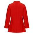 thumbnail image 5 of XPMWRP Women's Button Suit Blazer Dressy Casual Notch Collar Long Sleeve Solid Color Jacket Work Office Suit Fall Winter Coats Red XL, 5 of 6