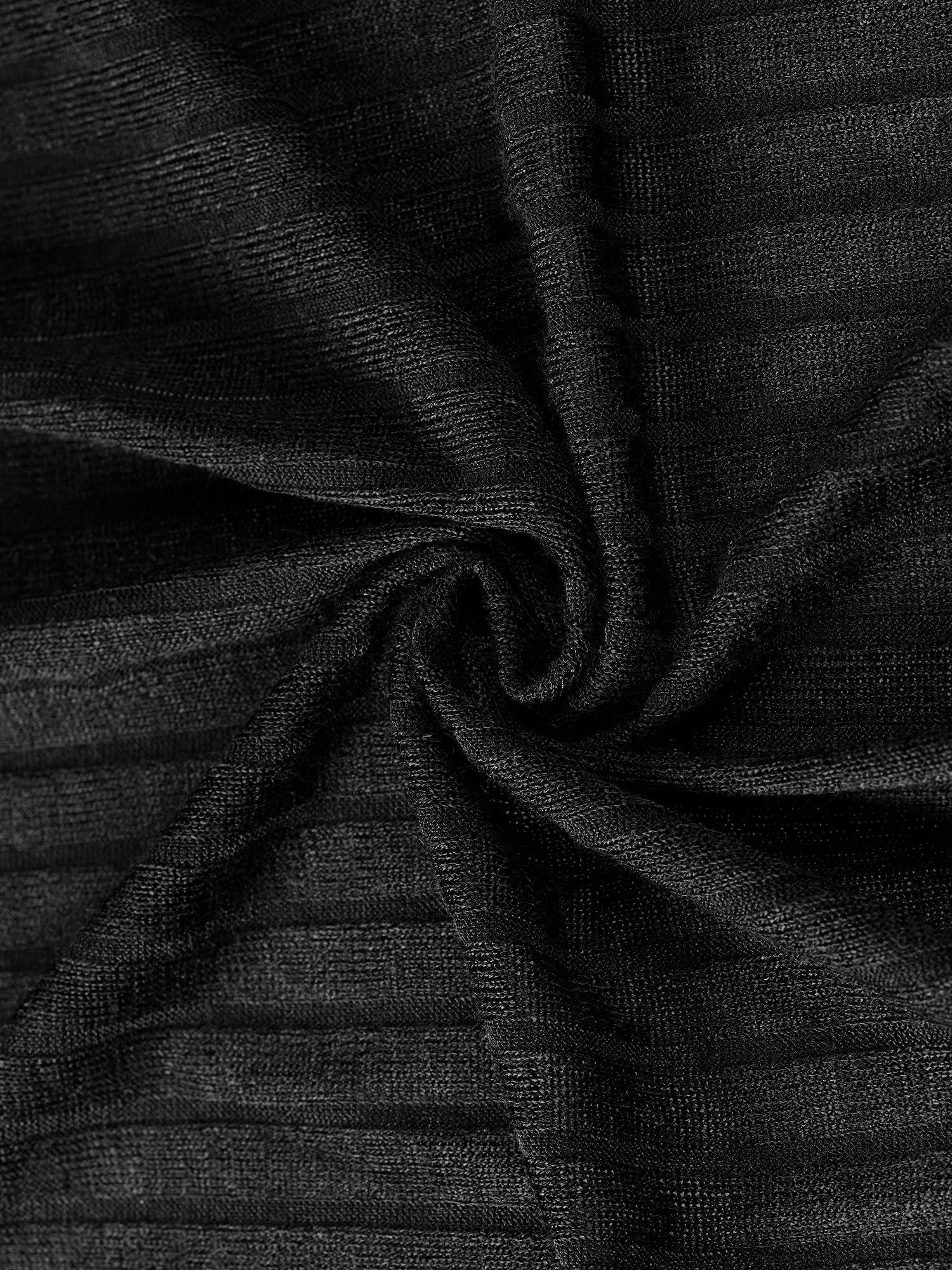 DARING DIVA Knit Robes Ribbed Tie Waist Knee Length Sleepwear S Black