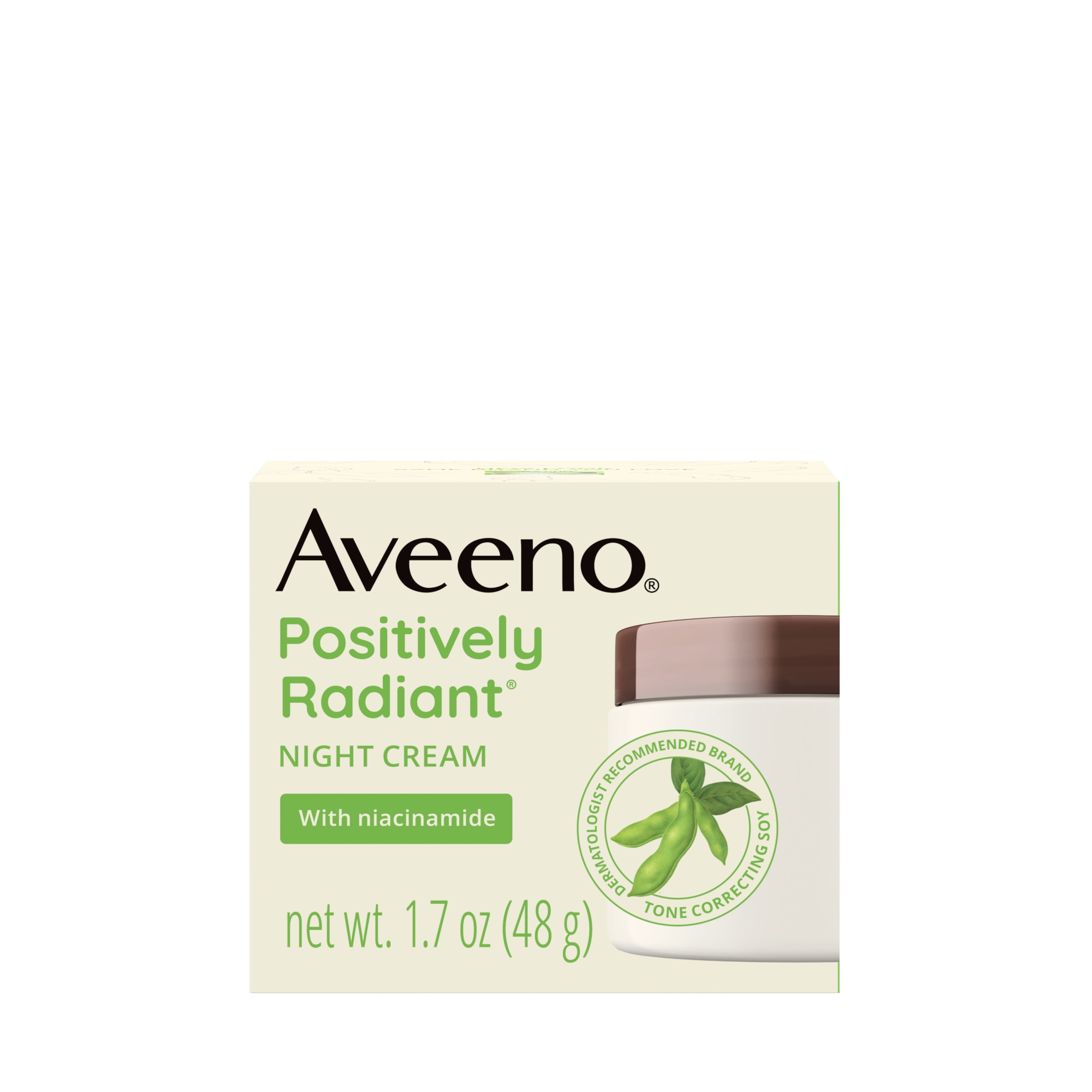 Aveeno Positively Radiant Moisturizing Face & Neck Night Cream, 1.7 oz