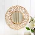thumbnail image 4 of Natural Rattan Mirror - Round or Flower, 4 of 5